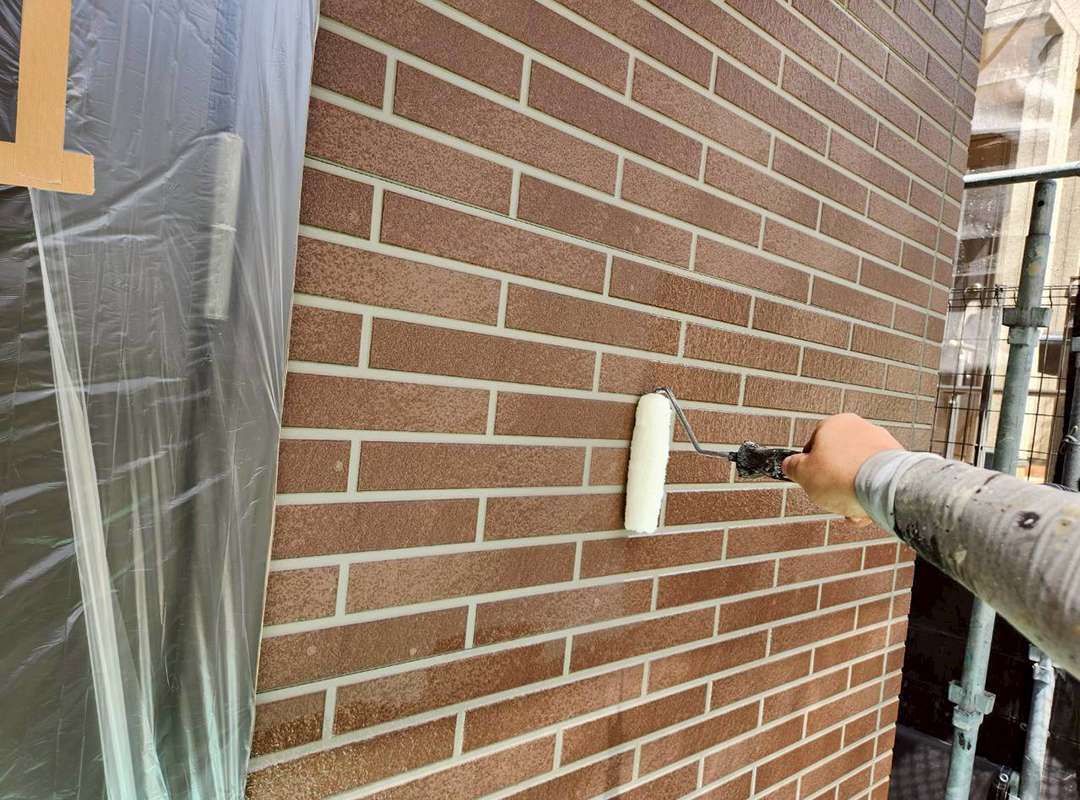 外壁塗装 クリア1回目